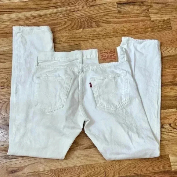 Levi's 501 Button Fly White Size 29×30 EUC - Picture 10 of 12